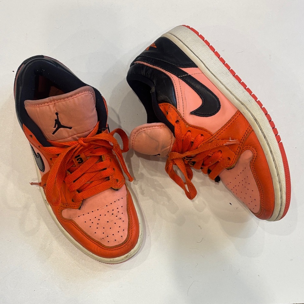 Nike Jordan Low Dunk Kids Sneakers - Orange and Black